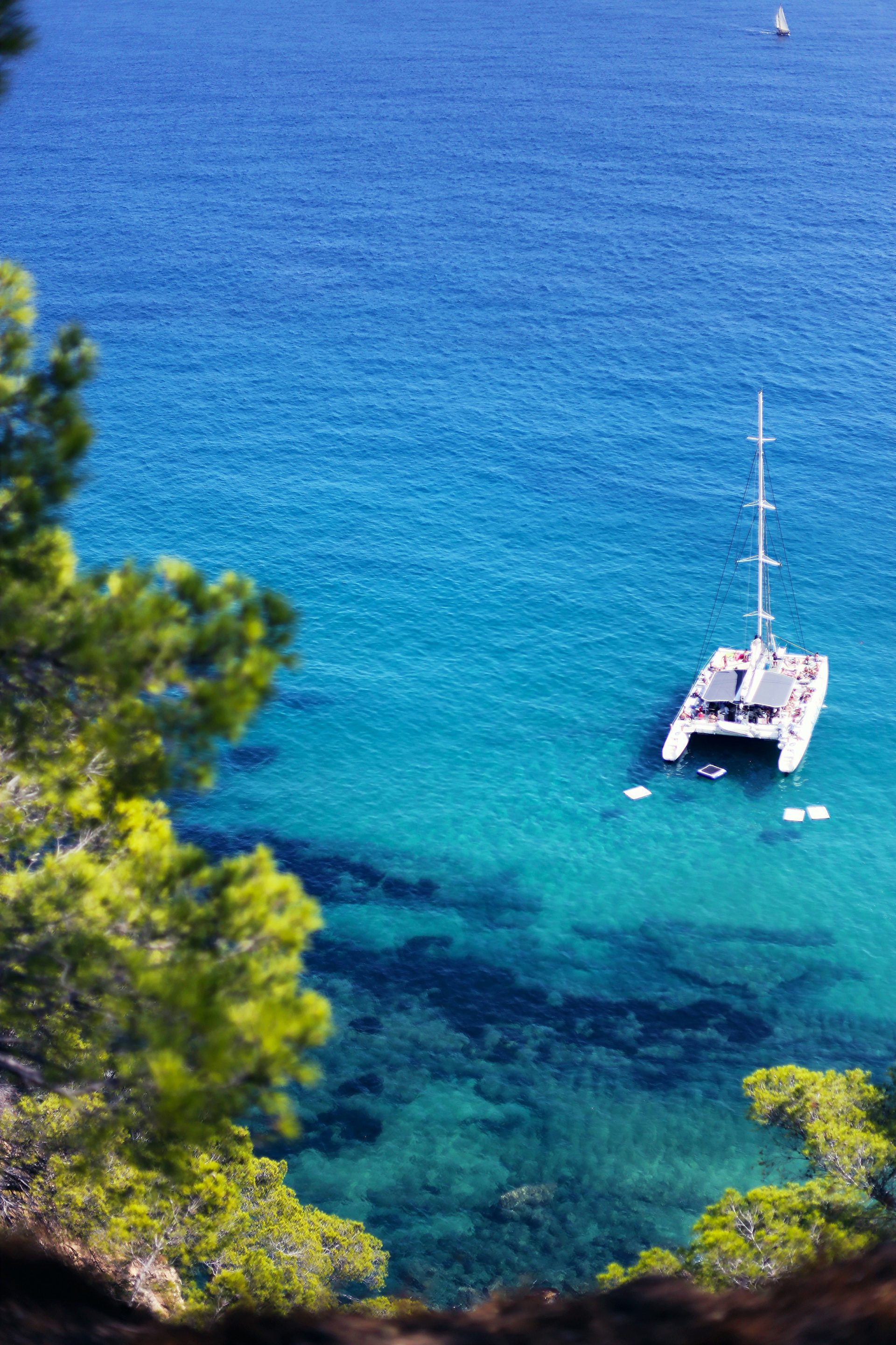 boat floating on sea